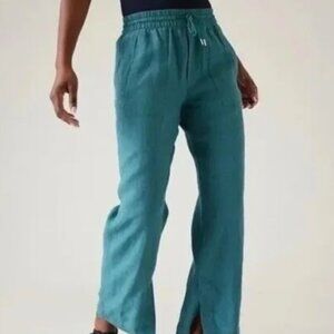 Athleta Retreat Wide Leg Linen Pants.